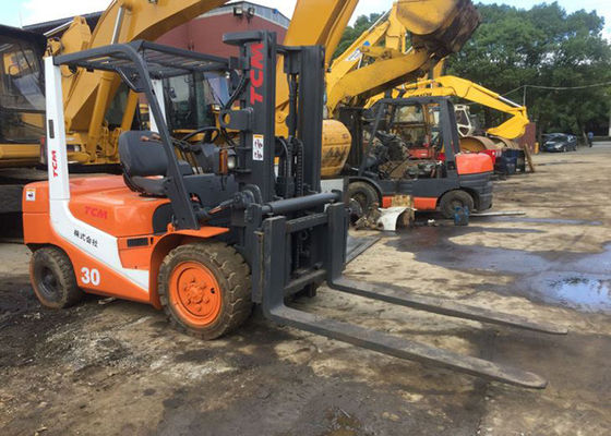 Yellow TCM FD30 Second Hand Forklifts 3T Load Capacity 1 Year Warranty