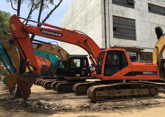 Excavador DH220LC-7 de la correa eslabonada de la segunda mano 2014 años 9500 * 2990 * 3030 milímetros