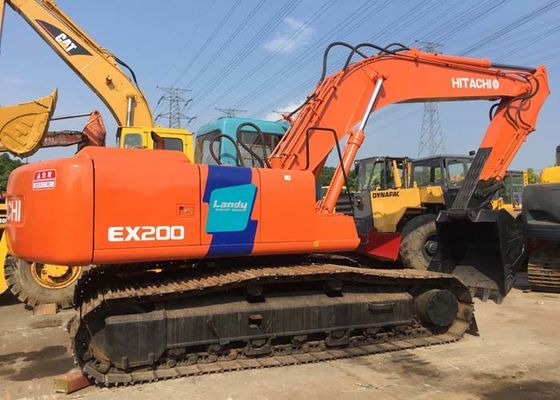 Excavador hidráulico de la mano del color rojo segundo, excavador de la correa eslabonada de HITACHI EX200-3