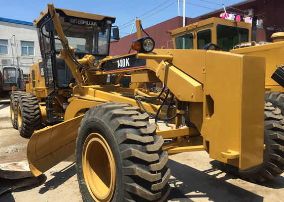 Gato 140K del graduador del motor de la segunda mano con amarillo y negro originales del color del destripador