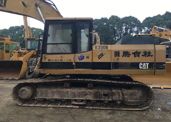Amarillee el peso 20Ton del gato E200B del excavador de la segunda mano con buenas condiciones