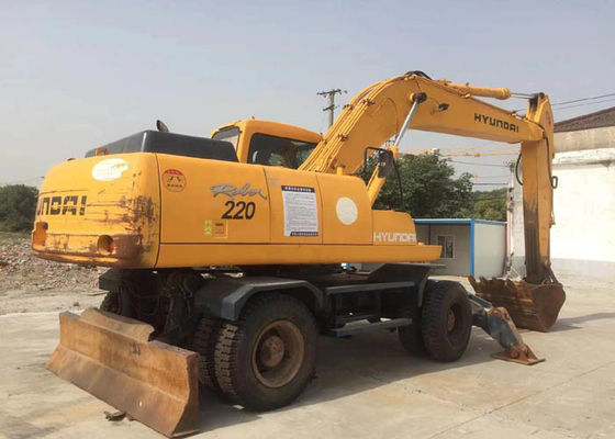 Hyundai 220 utilizó el excavador de la rueda con la original del peso 21800kg hecha en Corea