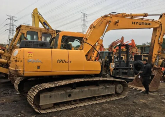 Hyundai 190 utilizó el excavador de la rueda con el motor de la original del tamaño del cubo 0.8M3