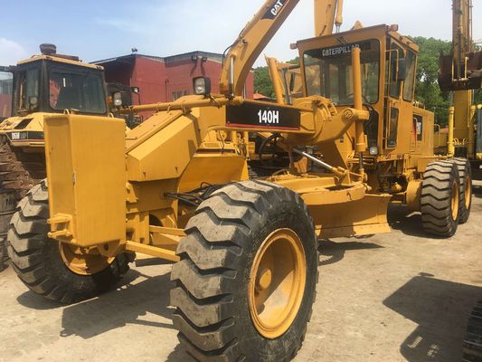 Graduador usado amarillo del motor de 140H 185HP Caterpillar